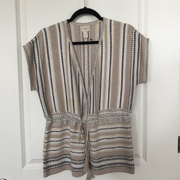 Chico’s Drawstring Waist Sweater Vest Size 1 - Picture 1 of 5